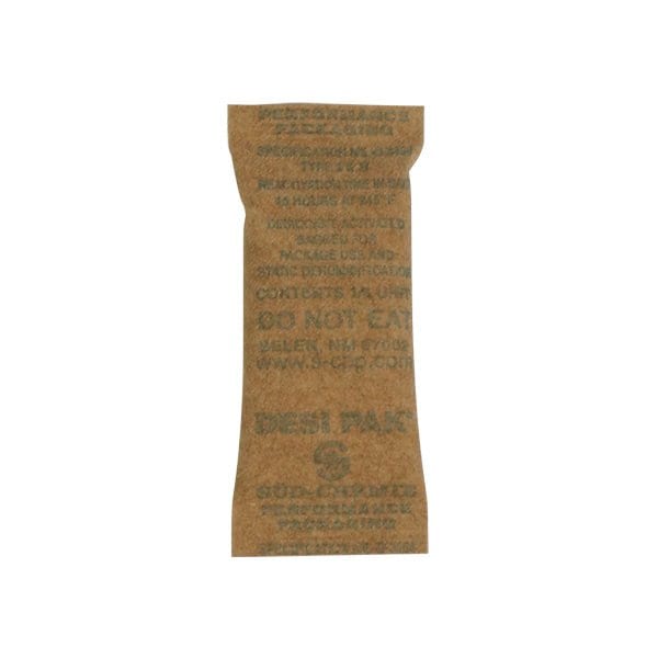 Bsc Preferred 1 x 2-1/2 x 1/4'' Kraft Clay Desiccants - 5 Gallon Pail, 1200PK BUY00016655 - main